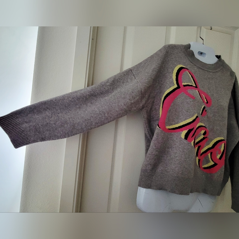 Philosophy | Cute Gray 'Ciao' Graphic Pullover Sweater - Picture 5 of 9